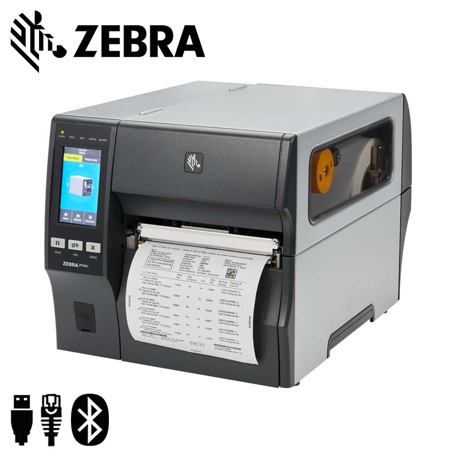 Zebra ZT421 labelprinter tear 203 dpi 6 inch USB BT DCP