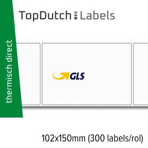 TopDutch Labels 102x150mm GLS verzendetiketten 1 rol á 300 labels