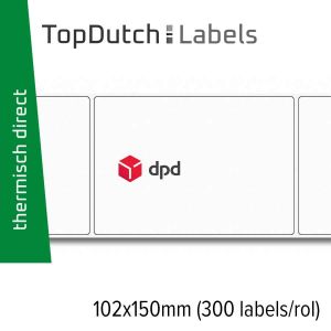 TopDutch Labels 102x150mm DPD verzendetiketten 1 rol á 300 labels
