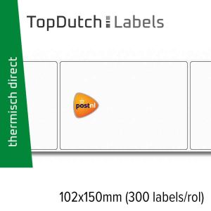TopDutch Labels 102x150mm PostNL verzendetiketten 1 rol á 300 labels
