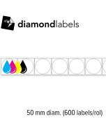 Diamondlabels 50mm diameter glans papier