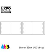 ExpoBadge 96x82mm standaard 1 box á 500 stuks