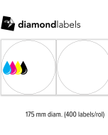Diamondlabels 175mm diameter mat papier