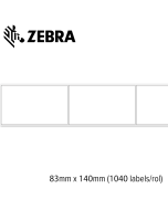 Zebra Z-Select 2000T 83x140mm voor mid-range en high-end printers (1.040 labels/rol) 6 rollen