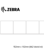 Zebra Z-Perform 1000T 102x102mm voor desktop printer (662 labels/rol) 12 rollen