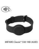 Polsband met gesp RFID NXP MIFARE Classic® S50 1KB zwart (4UID) (23cm)