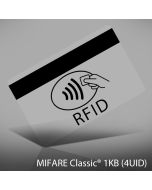 PVC 0,76 mm NXP MIFARE Classic® 1 KB transparant met HiCo magneetstrip