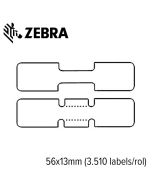 Z 10010065   zebra 8000d jewelry met flaps 56x13mm voor desktop 