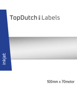 TopDutch Labels 100mm x 70 meter zilver chroom papier