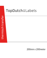 TopDutch Labels 200mm x 200 meter mat kunststof