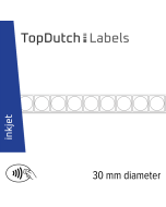 TopDutch Labels 30mm rond mat papier met Ntag 216