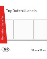 TopDutch Labels 30x30mm mat kunststof met Ntag 216