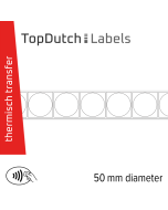 TopDutch Labels 50mm rond mat papier met Ntag 216