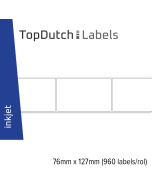 TopDutch Labels 76x127mm glanzend papier