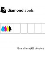 Diamondlabels 76x51mm glanzend kunststof
