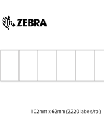 Zebra Z-Select 2000T 102x64mm voor mid-range en high-end printers (2.220 labels/rol) 4 rollen