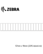 Zebra Z-Select 2000T 57x19mm voor desktop printer (3.315 labels/rol) 12 rollen
