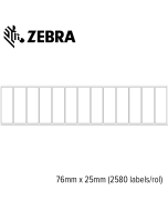 Zebra Z-Select 2000T 76x25mm voor desktop printer (2.580 labels/rol) 12 rollen