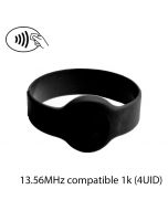 Polsband RFID 13.56MHz compatible 1k zwart (4UID) (55mm diameter)
