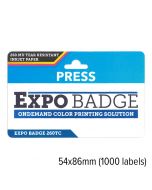 ExpoBadge 54x86mm extra sterk met eurolock 1 box á 500 stuks