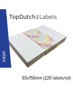 TopDutch Labels 65x150mm banderol papier met structuur