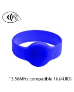 Polsband RFID 13.56MHz compatible 1k blauw (4UID) (65mm diameter)