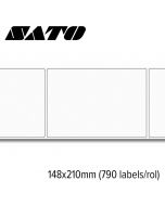 Sato Eco Thermal Standaard 148x210mm voor mid-range en high-end printers (790 labels/rol) 2 rollen