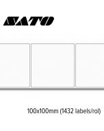 Sato Eco Thermal Standaard 100x100mm voor mid-range en high-end printers (1.430 labels/rol) 4 rollen