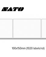 Sato Top Thermal Standaard 100x150mm voor mid-range en high-end printers (1.020 labels/rol) 4 rollen