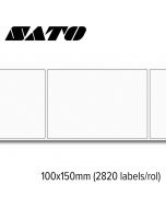 Sato Vellum Standaard 100x50mm voor mid-range en high-end printers (2.820 labels/rol) 4 rollen