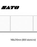 Sato Vellum Standaard 148x210mm voor mid-range en high-end printers (800 labels/rol) 2 rollen