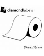 Diamondlabels 35mm x 36meter mat papier inkjet endless labels voor C3500 1 rol