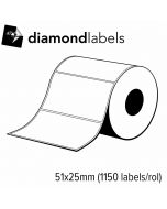 S2b 25350050   diamondlabels 51x25mm mat papier die cut labels v