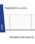 TopDutch Labels 102x150mm glanzend papier