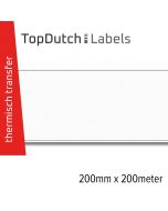 TopDutch Labels 200mm x 200 meter mat kunststof