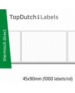 TopDutch Labels 45x90mm glanzend papier bio etiketten