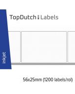 TopDutch Labels 56x25mm mat papier
