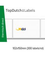 TopDutch Labels 102x150mm GLS verzendetiketten 1 rol á 300 labels