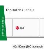 TopDutch Labels 102x150mm DPD verzendetiketten 1 rol á 300 labels