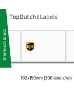 TopDutch Labels 102x150mm UPS verzendetiketten 1 rol á 300 labels