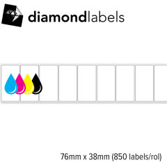 Diamondlabels 76x38mm mat papier