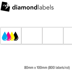 Diamondlabels 80x100mm glanzend papier