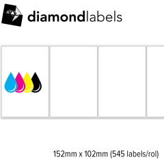 Diamondlabels 152x102mm glanzend kunststof