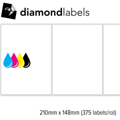 Diamondlabels 210x148mm glanzend kunststof