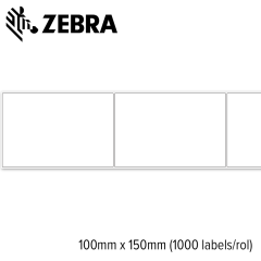 Zebra Z-Perform 1000T 100x150mm voor mid-range en high-end printers (1.000 labels/rol) 4 rollen