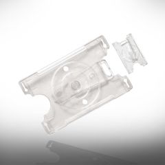 Bh 021 001   badgehouder bh 021 open met draaibare clip transpar
