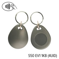 Keyfob NXP S50 MIFARE Classic® 1KB (4UID) bol grijs