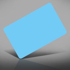 PVC 0,76 mm licht blauw glanzend met witte kern