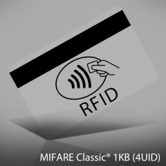 PVC 0,76 mm NXP MIFARE Classic® 1 KB transparant met HiCo magneetstrip