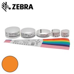 Zebra polsband Fun kleefsluiting (25x254mm) oranje voor HC100 (6x350 stuks)